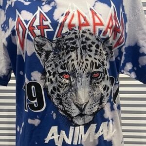 NeW DEF LEPPARD ANIMAL 1987 GRAPHIC BAND Tee T-SHIRT Medium M 38-40 Mens Womens